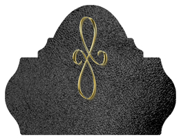 DARAY L 601 GD SH BK Gold Scroll Shimmer Black Background